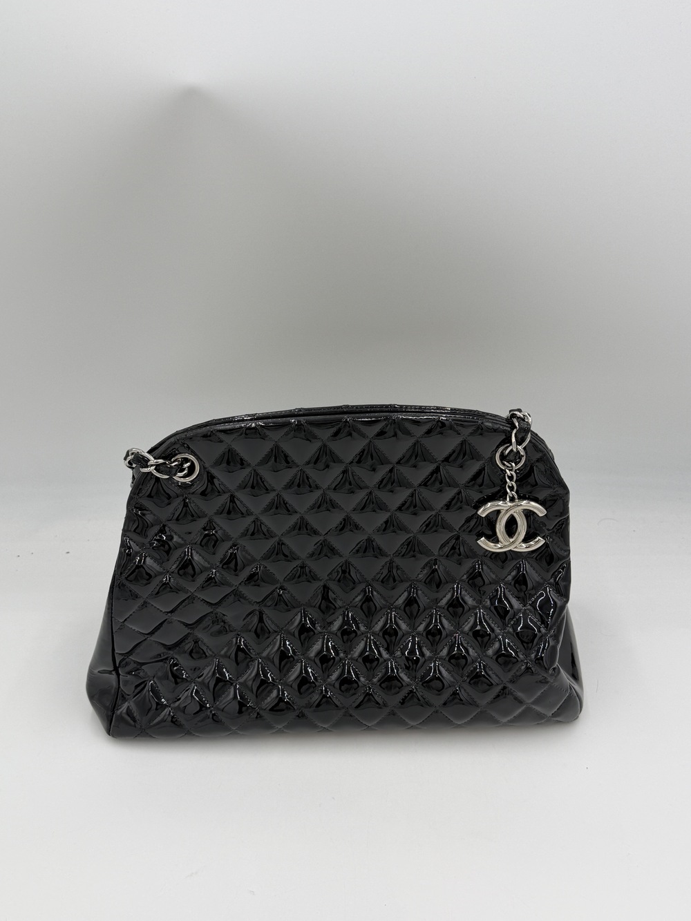 Chanel Mademoiselle Patent Chain Tote